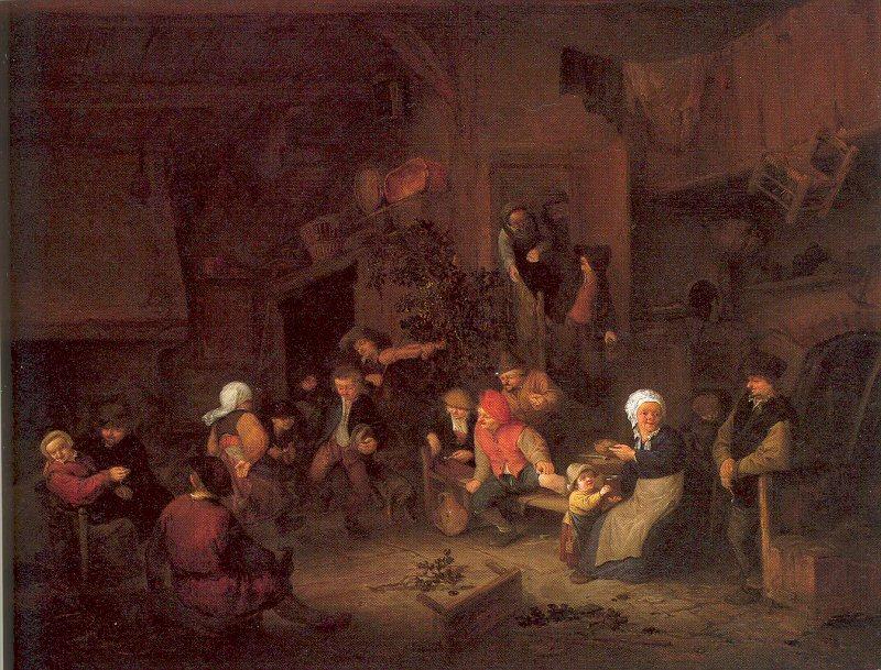 Ostade, Adriaen van Villagers Merrymaking at an Inn France oil painting art